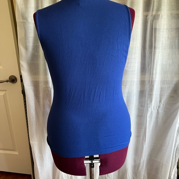 Ann Taylor tank, royal blue color, size Medium, knit. - Picture 2 of 5